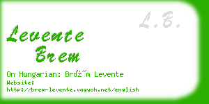 levente brem business card